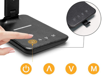 Alogy LED desk lamp 10W Qi induction charger with display Black