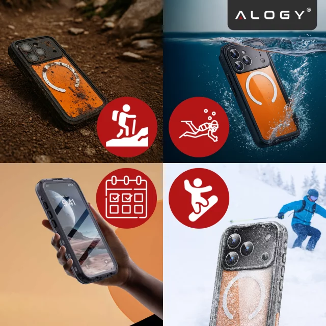 Alogy HydroArmor™ IP68 Hülle für Apple iPhone 17 Pro 6,3" - Schwarz