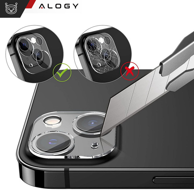 2x Camera lens glass for iPhone 15 / 15 Plus Alogy lens clear transparent