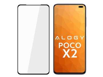 Alogy Glass Full Glue case friendly for Xiaomi Poco X2 Black