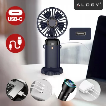 Ručně vyráběná stolní rukojeť Aloga Portable s USB-C tmavě modrou