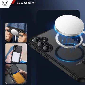 Samsung Galaxy S25 Plus Case, Protective Phone Cover, Alogy Matte HybridMag™️ Case for MagSafe, Matte Black