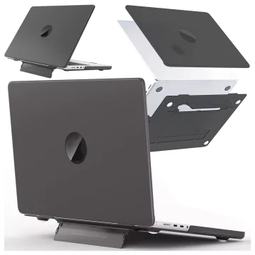 Alogy ProStand™ matte Hülle mit Ständer für MacBook Air 13,3" (A1932/A2179/A2337) Schwarz