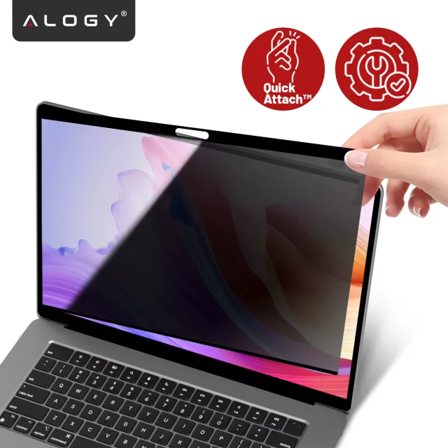 Magnetic Privacy Film for MacBook Air 13" 2018-2021 - Privacy Protection, Easy Installation, Storage Sleeve, Glare Reduction - Alogy SecureView™