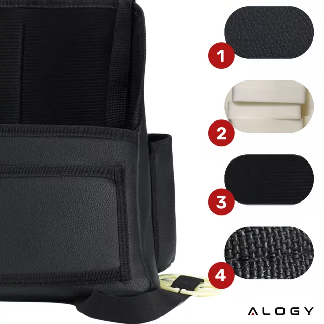 Auto-Organizer für das Auto zwischen Sitzen, Autositz Alogy, Auto-Getränkehalter, Taschentücher, Schwarz