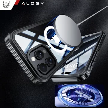 Ochranný kryt pro Apple iPhone 16 Pro Max Alogy Shield360 MagCase™️ pro MagSafe s ochranou displeje a fotoaparátu, černý