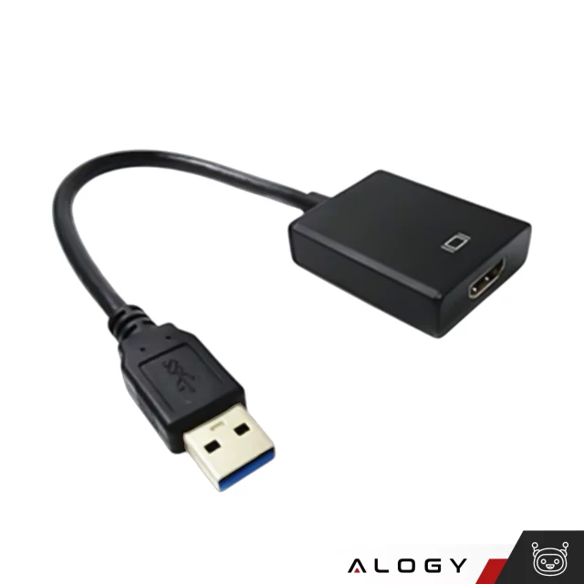 USB 3.0 na HDMI Alogy adaptér Full HD 1080P 60HZ Hub převodník černý