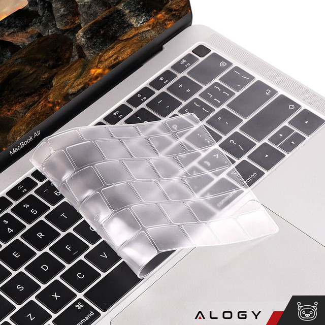 Alogy ochranné pouzdro silikonový kryt klávesnice pro Apple Macbook Air 13 M1 2019-2020 průhledný