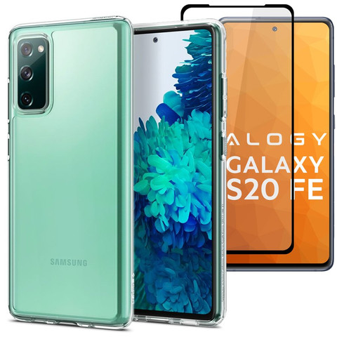 Etui Spigen Ultra Hybrid do Samsung Galaxy S20 FE Crystal Clear + Szkło Alogy Full