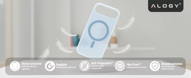 Apple iPhone 17 Air Hülle – Matte MagSafe-Abdeckung mit Linsenschutz, schlank und kratzfest, perfekte Passform – Alogy Skinny MatteCase™ Himmelblau