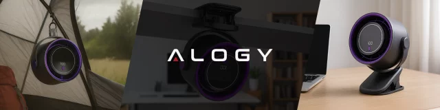 Stolní ventilátor stojící ventilátor malé oběhové čerpadlo s klipem bezdrátové ruční 500mAh USB-C Alogy White