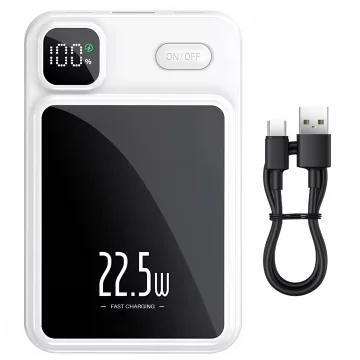 PowerBank Alogy MagCharge 22,5 W PD20W PowerDelivery Schnellladung 10000 mAh kabellos für MagSafe White