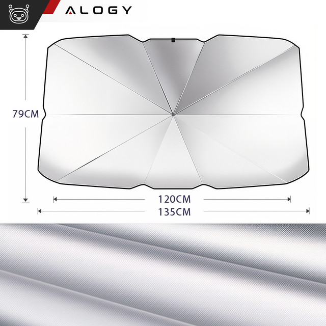 Car sunshade for car car sunshade UV Alogy Car L 135x79cm black