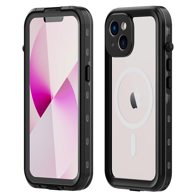 Alogy Waterproof Case IP68 Case with Clear Back 360 Armor Case for MagSafe for Apple iPhone 14