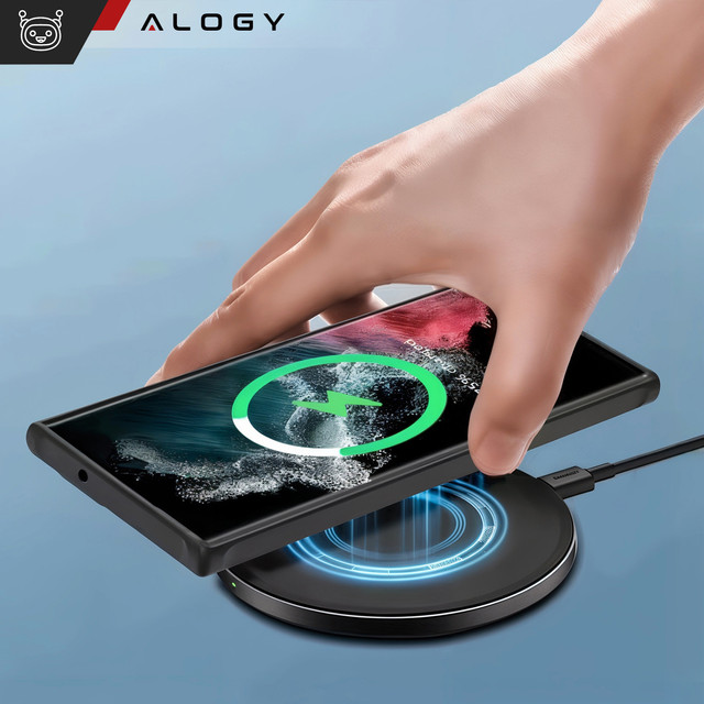 MagSafe Alogy Ring Mag Clear Case pro Samsung Galaxy S23 Ultra Qi Chargers Black