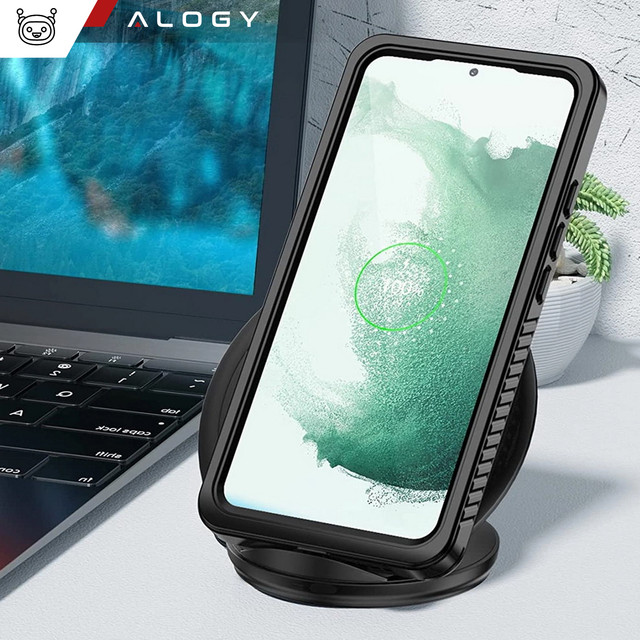 Waterproof case for Samsung Galaxy S23 360 Alogy Armored Armor IP68 with lanyard Black