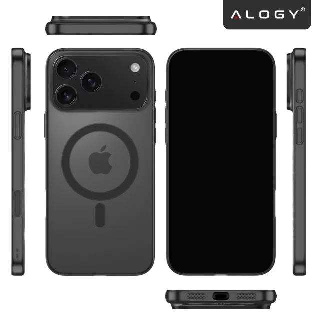 Pouzdro Apple iPhone 17 Pro Max – matný kryt MagSafe s ochranou čočky, tenký a odolný proti poškrábání, perfektně padne – Alogy Skinny MatteCase™ černý
