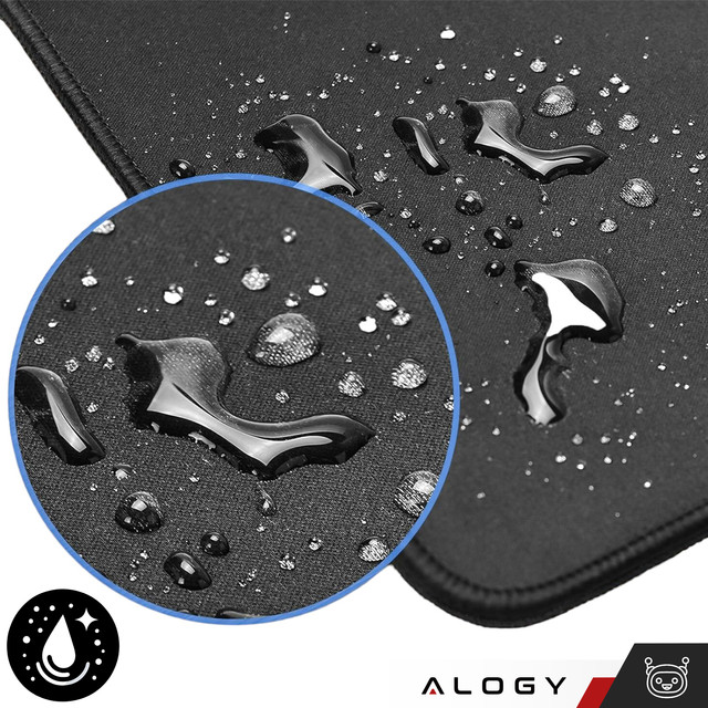 Desk pad for mouse and keyboard Anti-slip protective mat XL 80x40 cm Alogy Black