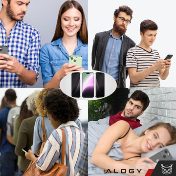 Privacy Glass for iPhone 15 Plus / 15 Pro Max Anti-Spy Private Anti-Spy Tempered Frosted Screen Protector