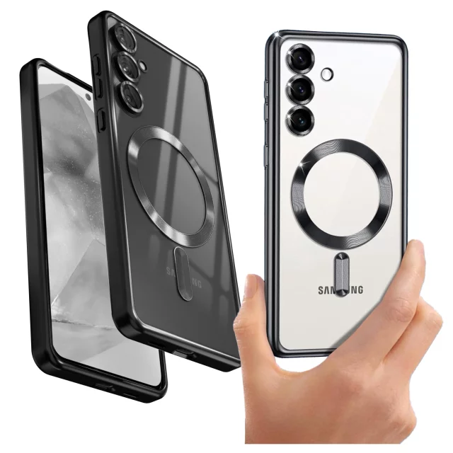 Samsung Galaxy S25 Plus Alogy LuxeShield™️ Glamour Luxury Ring Case with Camera Cover Black