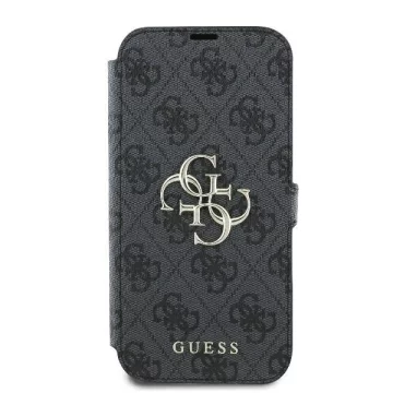 Guess GUBKP16M4GMGGR iPhone 16 Plus 6,7" černá/černá kniha 4G Metal Logo