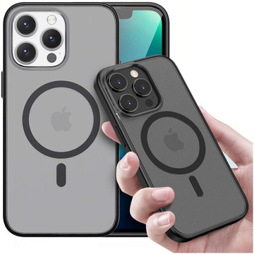 Alogy MagMat matné pouzdro na telefon pro ochranný kryt MagSafe pro Apple iPhone 14 Pro Max Black Glass