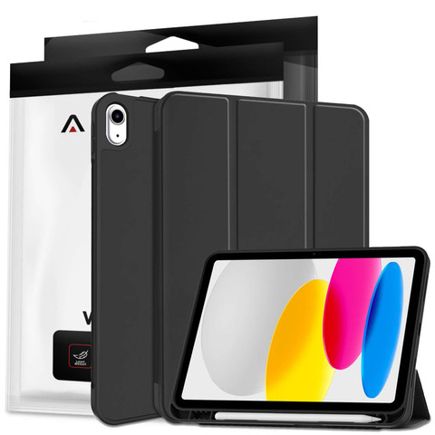 Etui ochronne Alogy Book Cover Pencil Case obudowa z miejscem na rysik do Apple iPad Air 6 2024 11" / 4 2020 / Air 5 2022 10.9" Czarne