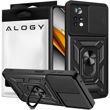 Alogy Camshield Stand Ring Case with Camera Cover for Xiaomi Poco X4 Pro 5G