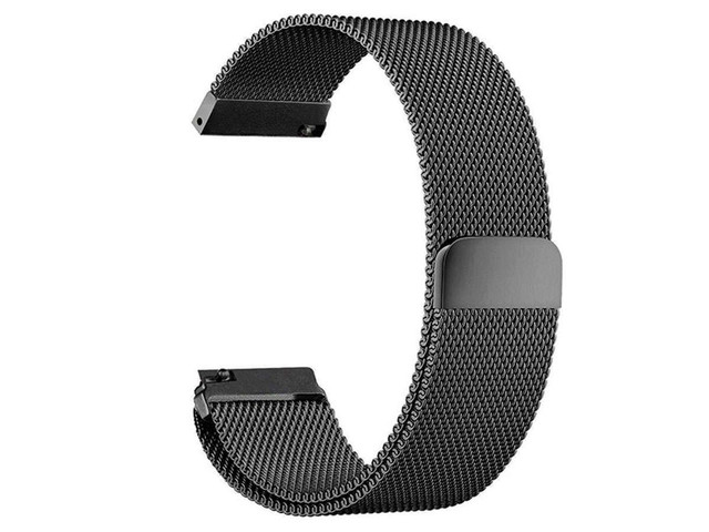 Milánský náramek Alogy pásek z nerezové oceli pro 22mm chytré hodinky Black
