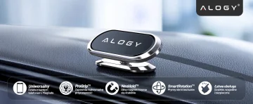 Alogy magnetický držák do auta do auta, univerzální na telefon, na kokpit, na palubní desku, černý