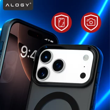 Apple iPhone 17 Pro Case – Matte MagSafe Cover with Lens Protection, Slim and Scratch-Resistant, Perfect Fit – Alogy Skinny MatteCase™ Black