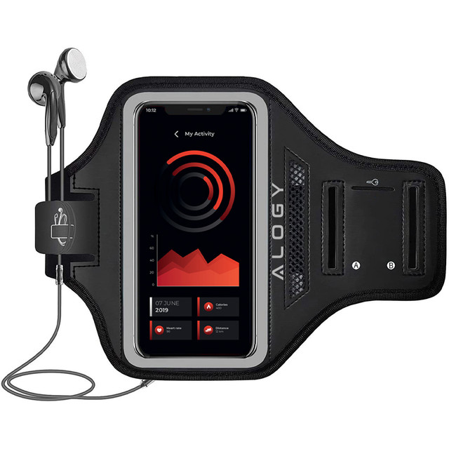Běžecké pouzdro Alogy WaterProof Sport ArmBand vodotěsné pouzdro na ruku pro telefon 6,7 palce černé
