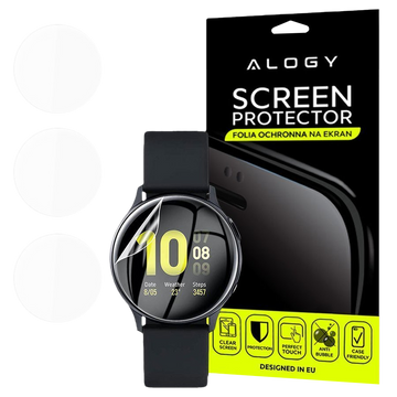 Folia hydrożelowa x3 Alogy Hydrogel do Galaxy Watch Active 2 44 mm