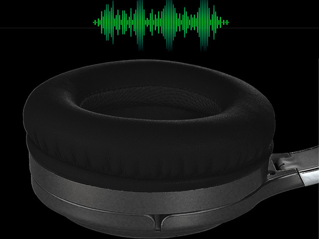 Alogy On-Ear Wireless Headphones with ANC Bluetooth 5.0 Mic Black