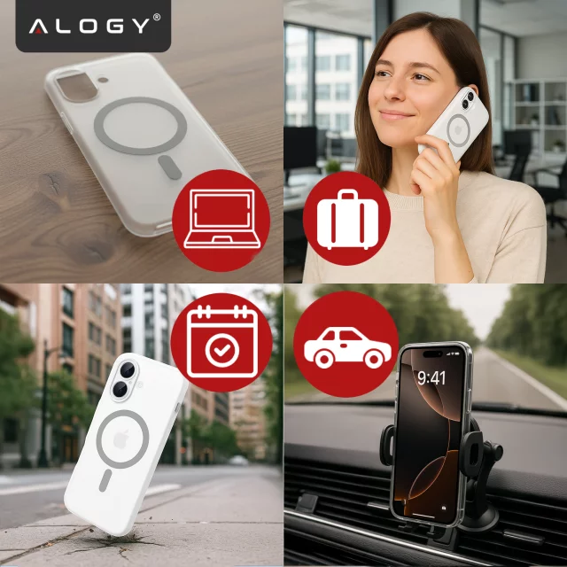 Etui do Apple iPhone 17 – matowa obudowa do MagSafe z ochroną obiektywu, smukłe i odporne na zarysowania, idealne dopasowanie – Alogy Skinny MatteCase™ Białe