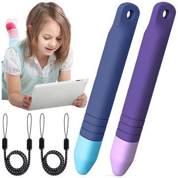 2x Alogy Stylus Pen Capacitive Touchscreen for Tablet Phone Screens for Kids 10cm Purple and Blue