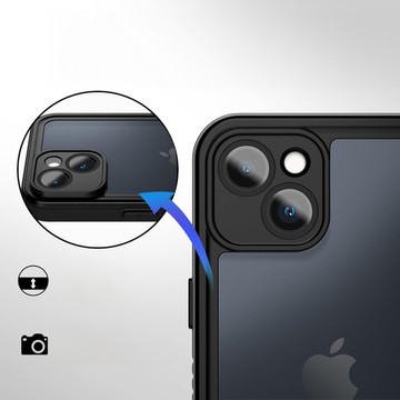 Pouzdro pro iPhone 14 Waterproof Armored 360 Case Krytí objektivu hybridního fotoaparátu IP68 Vodotěsné černé