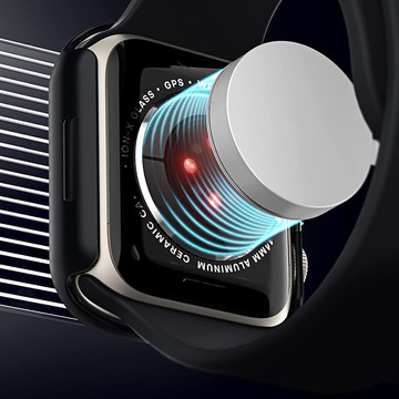 Alogy 2in1 case with glass overlay for Apple Watch 7 45mm Black