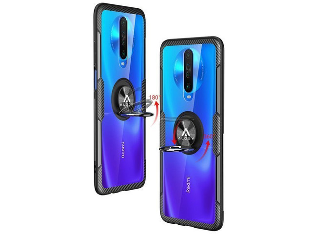 Alogy Ring Holder Clear Armor Case pro Xiaomi Redmi K30 / Poco X2 Black Alogy Glass