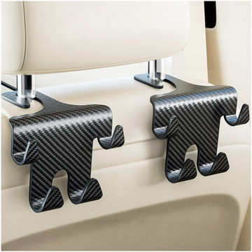 Wieszak uchwyt haczyk samochodowy podwójny 4w1 na fotel zagłówek organizer do samochodu Alogy Car 2szt Czarny