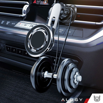 MagSafe car holder for iPhone 14 13 12 for the grille Alogy Airvent car holder Black