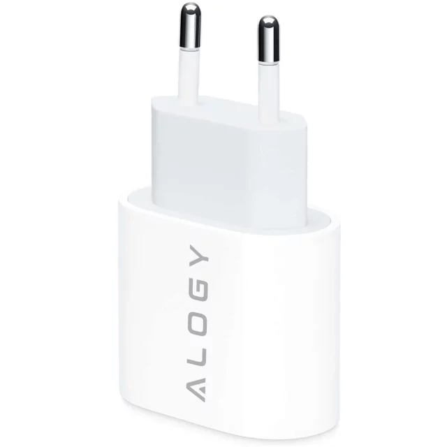 Rychlá 30W USB-C nástěnná nabíječka USB typ C GaN PD pro iPhone Alogy kostka Bílá