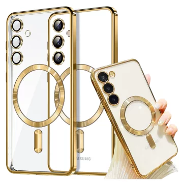Samsung Galaxy S24 FE Alogy LuxeShield™️ Glamour Luxury Ring MagSafe Case with Camera Cover Gold