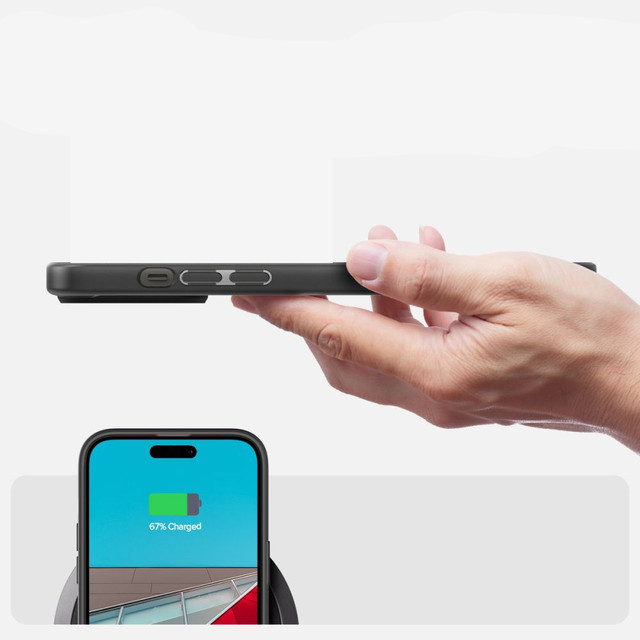 Etui obudowa case Spigen Ultra Hybrid do Apple iPhone 14 Pro Matte Black   Kabel 1m Lightning