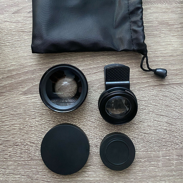 Objektiv Smartphone-Objektiv-Kit 2in1 Alogy Objektivclip 0,45X Makro 12,5X Weitwinkel