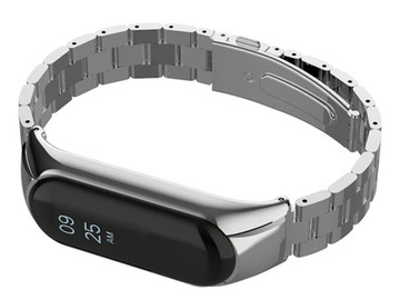 Alogy Stainless Steel Bracelet for Xiaomi Mi Band 5 Silver
