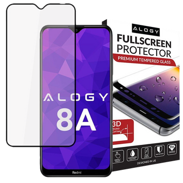 Glass Alogy Full Glue Hülle freundlich für Xiaomi Redmi 8A Black