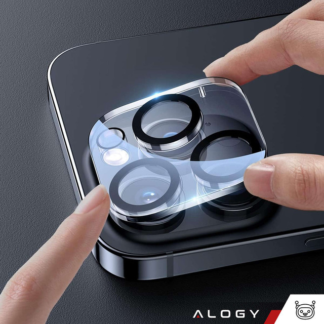 Case for iPhone 15 Pro Housing Case 2x screen glass and 2x lens armored Alogy 360 Hybrid Set 5in1 black and transparent