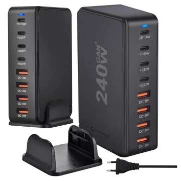 HUB splitter Alogy Adaptér pro počítačový notebook s USB-C na 3x USB-A 2.0 1x USB-A 3.0 šedý