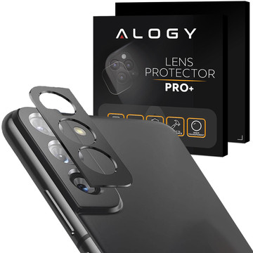 Alogy Metal Lens Cover for Galaxy S22 Plus Camera Black